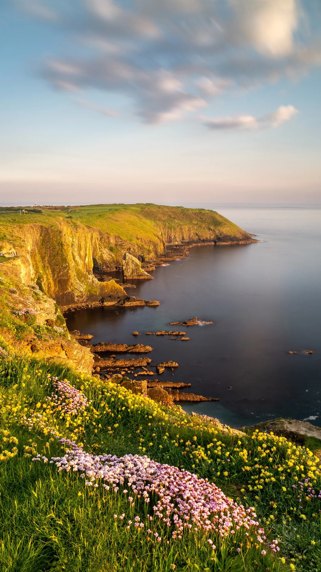 Küste am Old Head of Kinsale im Abendlicht